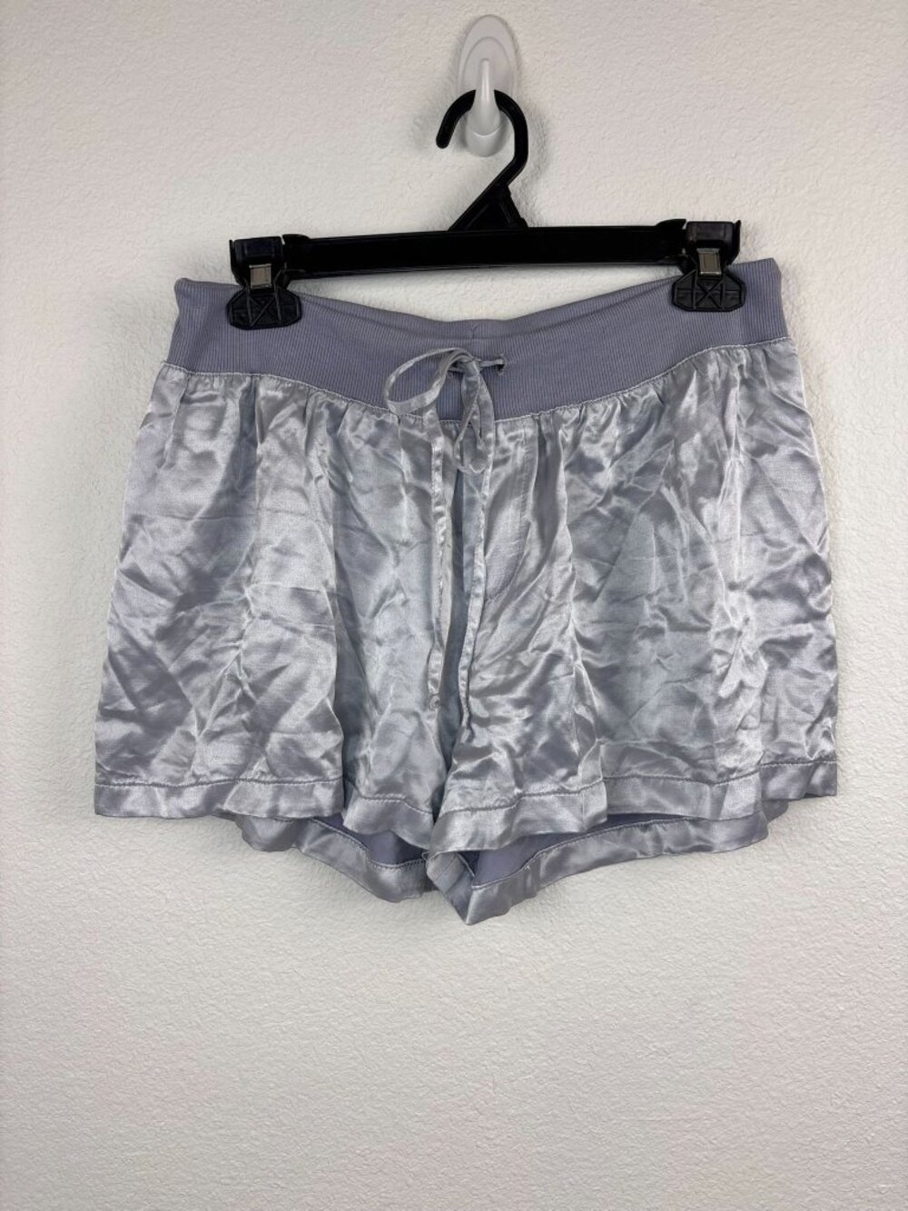 PJ Harlow women's large lavender grey satin Mikel sleep‎ lounge shorts pajamas